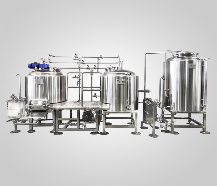 <b>Equipo de cerveza de calentamiento de vapor manual de dos recipientes 300L</b>